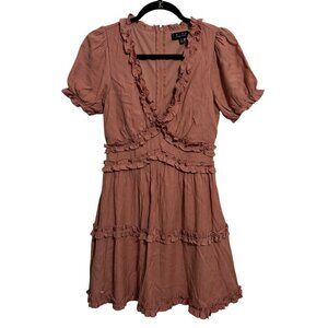 Trixxi Mauve Ruffle Mini Dress
